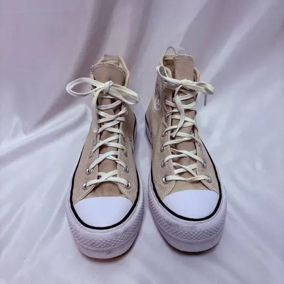 Converse Chuck Taylor All Star Lift Platform Tan High Top Size US 7 - Picture 8 of 9